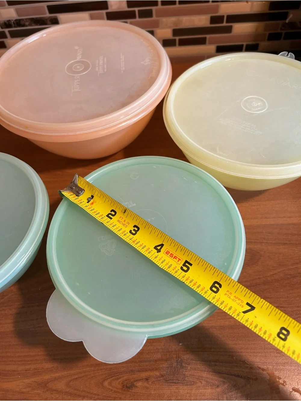 Vintage Tupperware Pastel Nesting Storage Bowls with Lids - Set of 5